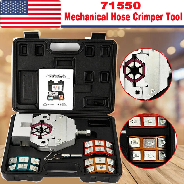 71550 AC FUEL Hose Line Crimper Crimping Tool Contain 6 8 10 12