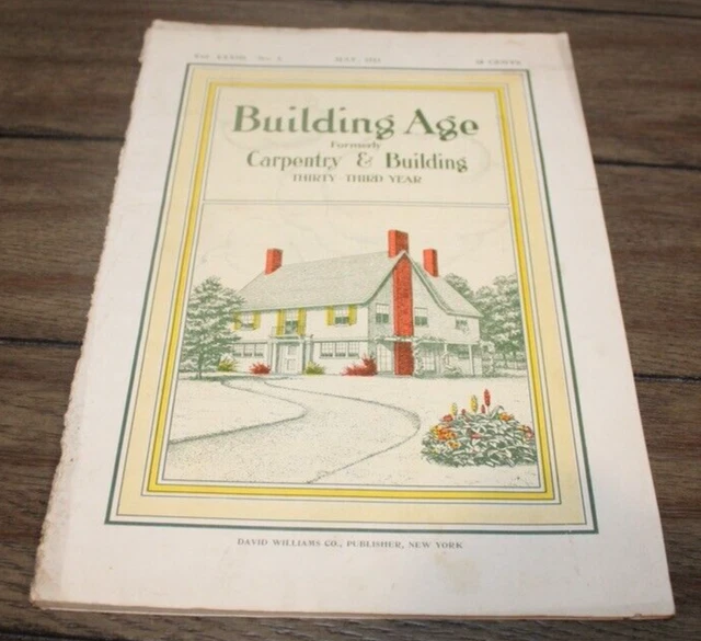 Antique May, 1911 BUILDING AGE MAGAZINE Architecture ADS++ Tools