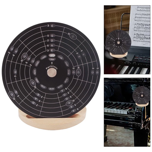 Roue Des Quintes En Bois - Outil De Théorie Musicale Pour Guitare, Piano, Clavier - Diamètre 12 Cm - 6