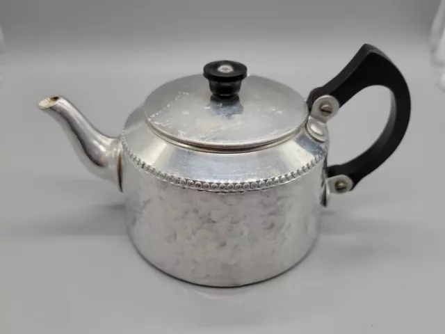 Vintage Sona Ware Hammered Aluminum Teapot N.C.J.Ltd The Aluminum Works England