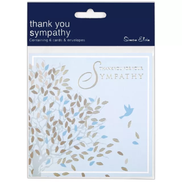 Simon Elvin  Tarjetas de agradecimiento Thank You Sympathy (Paquete de (SG13791)