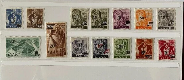 Altdeutschland Saarland OPD Saarbrücken Satz Nr. 226 - 238 postfr. stamps MNH