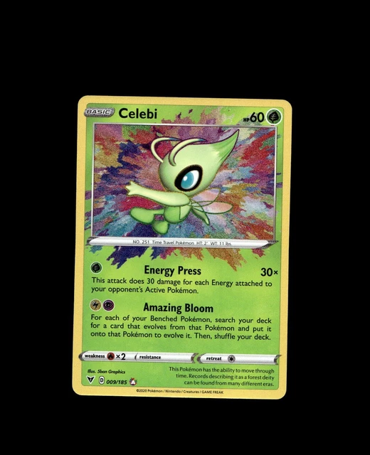 Pokemon Vivid Voltage Celebi Amazing Rare Holo 009/185