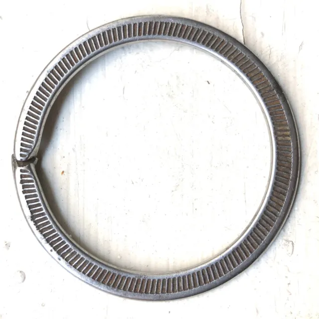 Rare Vintage Or Antique Steel Key Ring Hook Chain  Big