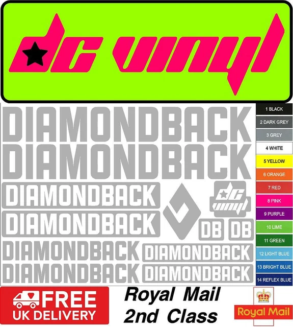 DIAMONDBACK BIKES S2 Decals Stickers Mtb. Cycling Bmx Car Van