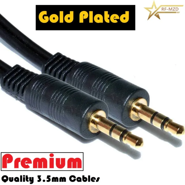 Aux Cable Audio Lead 3.5mm Jack to Jack Stereo Male for PC Phone Car 20cm to 20m