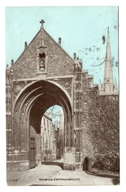 Erpingham Gate - Norwich Foto Postkarte 1905
