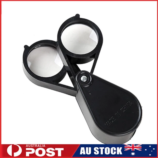 10X 30mm Portable Double Open Folding Jewelry Loupe Jade Porcelain Identificatio