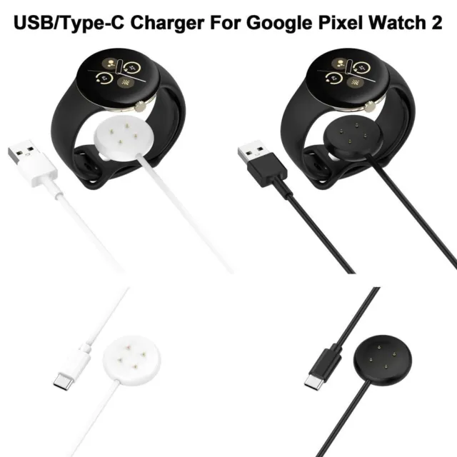 USB Smart Watch Charger 1M Charger Cord Adapter for Google Pixel Watch 2
