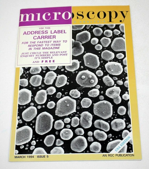 Microscope Magazine MICROSCOPY AND ANALYSIS Magazine March 1994, Issue 5. Rare Microscope ...