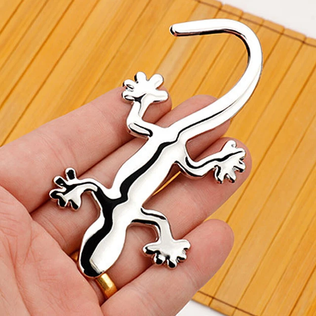 1x 3D Gecko Lizard Logo Metal Sticker Car Body Window Badge Emblem Accessories