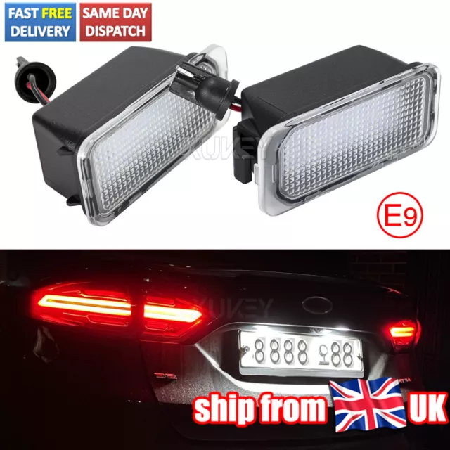 LED Licence Number Plate Light For Ford Fiesta Focus Mondeo C-Max Jaguar XJ XF