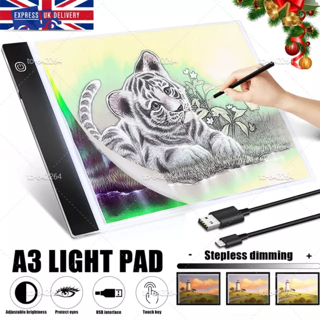 A4 LED Light Pad,USB Powered Drawing Board,Adjustable Brightness