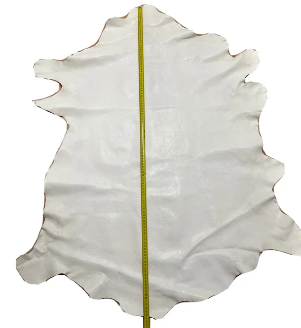 Lederhaut 1,0 Weiß Lederstück Echtleder Lammleder Echt Leder 114x78 Cm