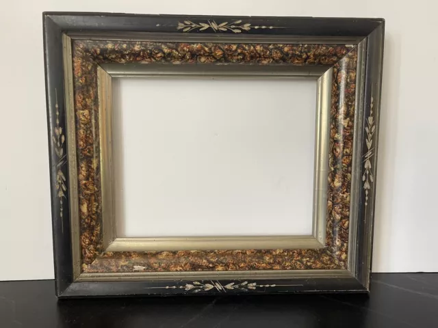 #1 Antique c1880s Victorian Eastlake Faux Marble Picture Frame