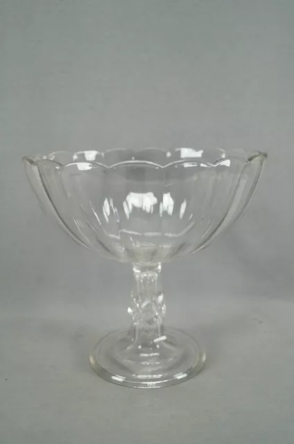 EAPG Early American Pattern Glass Huber Flint Glass Compote Circa 1860s 2