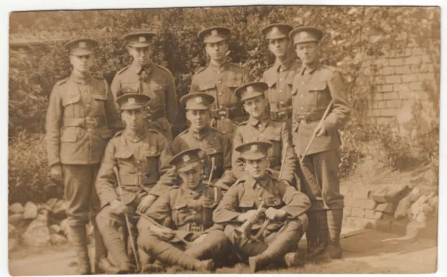 WW1 Era Group Portrait Of Subalterns RP PPC By Gales, Unused