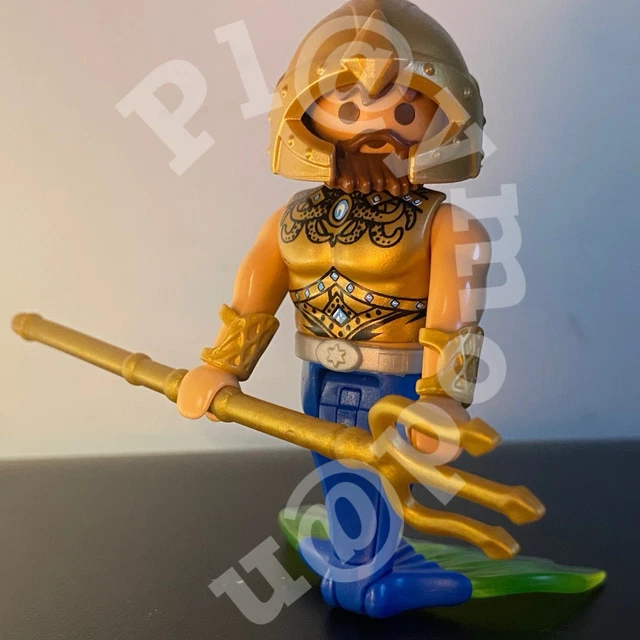 Playmobil Série 22 - Poséidon - Figurine Chevalier Médiéval - Occasion
