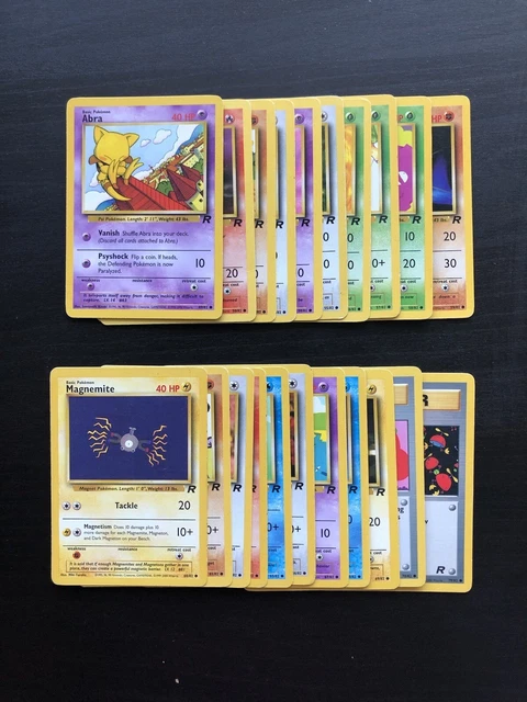 Pokemon TCG: Team Rocket, Common x22 Cards, Unlimited, NM/VLP, No Duplicates