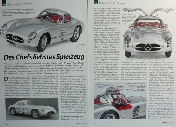 MERCEDES BENZ 300 SLR Uhlenhaut in 1-18 von CMC....ein Modellbericht ...