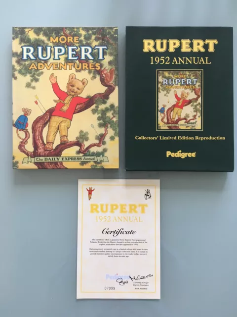 Rupert Annual 1952: Limited Edition Facsimile with Slipcase and Certificate.