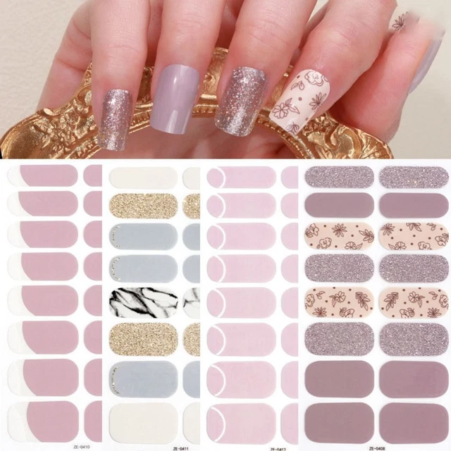 3 SHEET 3D Nails Polish Wraps French Nail Decals Gel Nail Stickers Set Nail EUR 5,33 PicClick FR