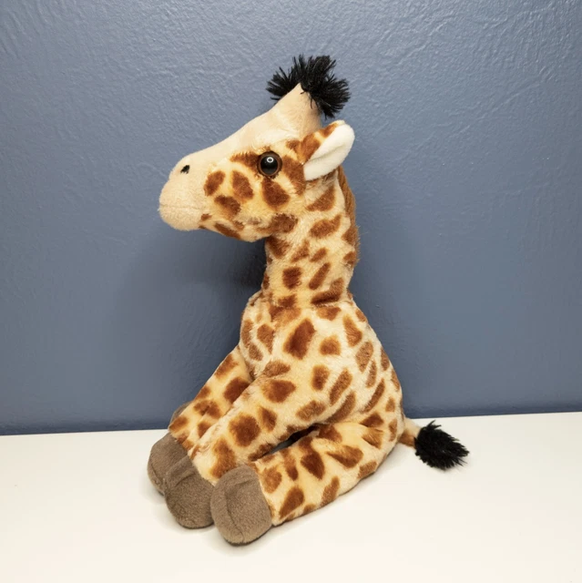 WILD REPUBLIC GIRAFFE Plush 12" Sitting Stuffed Animal Toy Brown Tan £