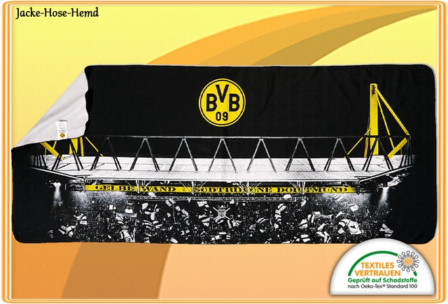 Fußball Badetuch Borussia Dortmund Badetuch - Offizielles BVB Handtuch 70x140 Cm Mit Streifen-Design Bvb Badetuch