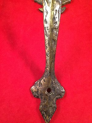 Vintage Reclaimed Salvaged Hammered Brass Doorknob Trim Handle 3