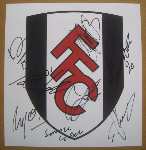 2012-13 Fulham Team Crest Multi Signed (3634)