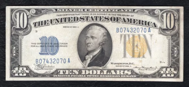 Fr 2309 1934-A $10 Ten Dollars “North Africa” Silver Certificate Extremely Fine