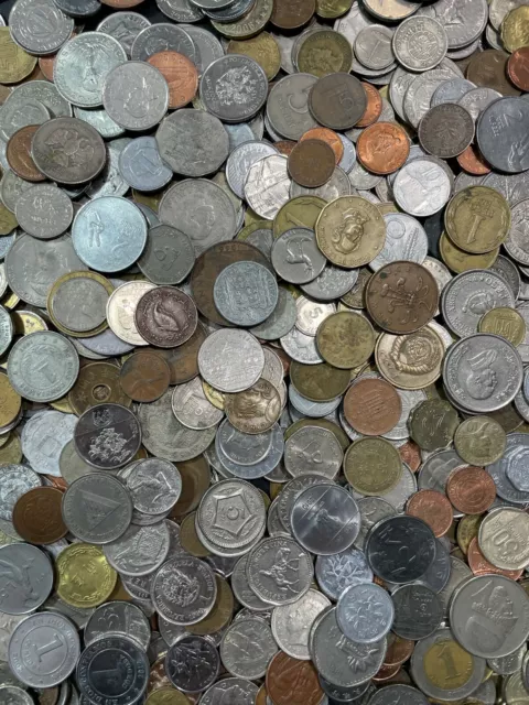 Huge Mixed Bulk Lot of 100 Assorted World International Coins! Neat Group!