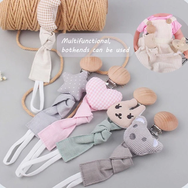 Cotton Pacifier Clips Chains Nipple Holder Molar Chain Baby Pacifier Chain