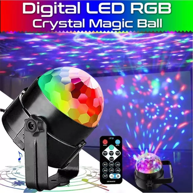 Disco Party Lights Strobe LED DJ Ball Sound Activated Bulb Dance Lamp KTV 3