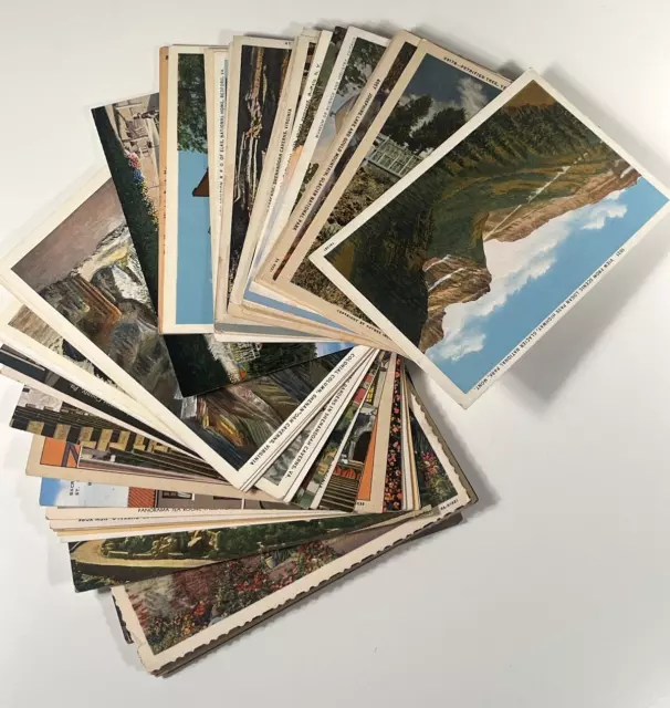 Lot of 68 Vintage Unused Postcards Linen USA 1950s 1960s Travel Ephemera Paper