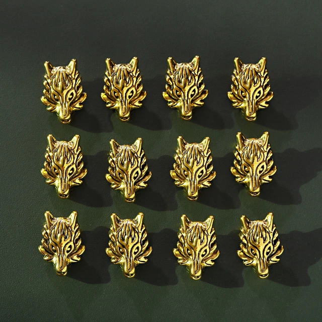 30Pcs Gold Dragon Spacer Bead Charms Bracelet DIY Connector Accessories 4mm Hole