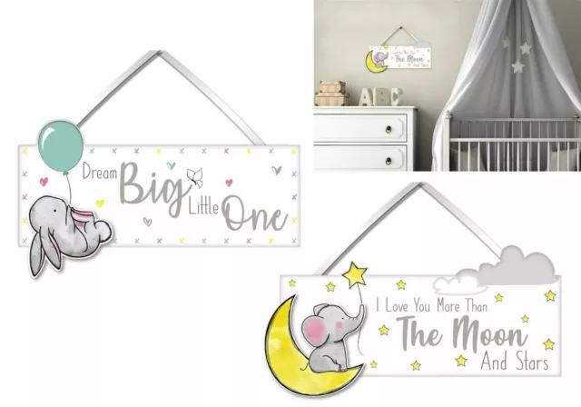 Baby Nursery Wall Hanging Wooden Sign Plaque Decorations Unisex Pregnancy Gift