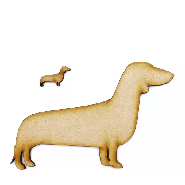 Dachshund Craft Blank, Dog Shape Laser Cut from 3mm MDF, Card Topper