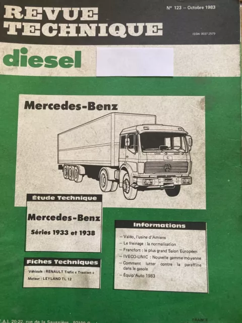 revue technique MERCEDES BENZ - Séries 1933 et 1938