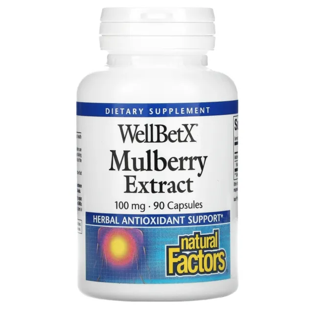 NATURAL FACTORS WELLBETX Mulberry Extract 100 mg, 90 Capsules $9.00 ...