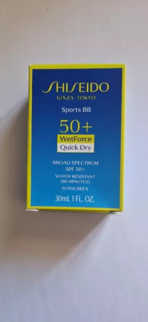 SHISEIDO Sports BB 50+ WetForce Quick Dry Sunscreen Water Resistant Shade Dark 2