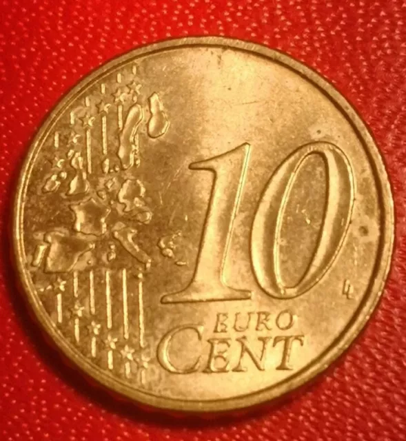 2 × 10cent Euro Münzen. Frankreich RF vor der Einführung. ( von 1999.)