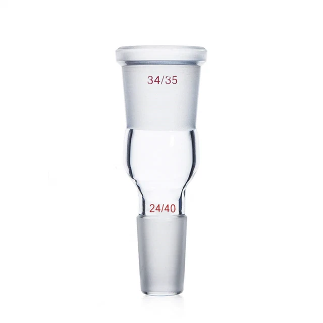 Glass Enlarging Adapter From 24/40 to 34/35 Lab Chemistry Borosilicate Glassware
