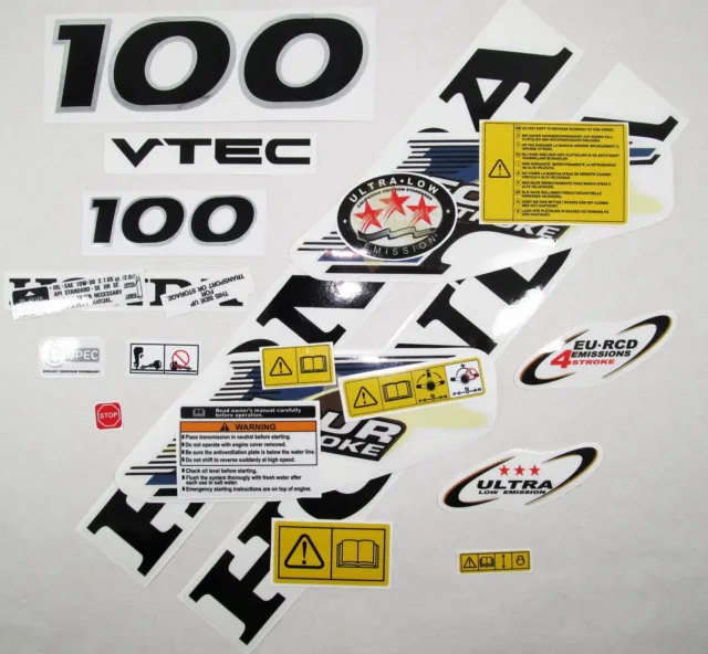 For HONDA 100 outboard. Vinyl decal set from BOAT-MOTO / sticker . Reproduction