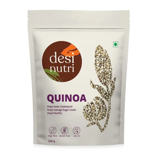 Desi Nutri Quinoa 17,6 once Ricco di fibre e proteine senza glutine Grani...