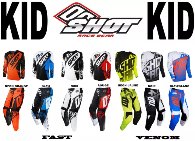 Pantalon / Maillot Enfant Shot Sx Mx Motocross Enduro Kid Youth Mx Gear