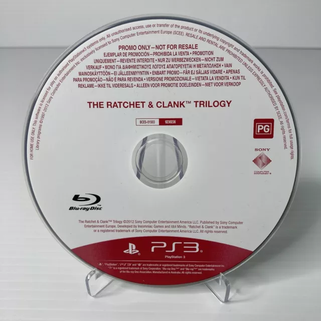 The Ratchet & Clank Trilogy RARE PS3 PlayStation 3 PROMO Disc Full Game PAL VGC