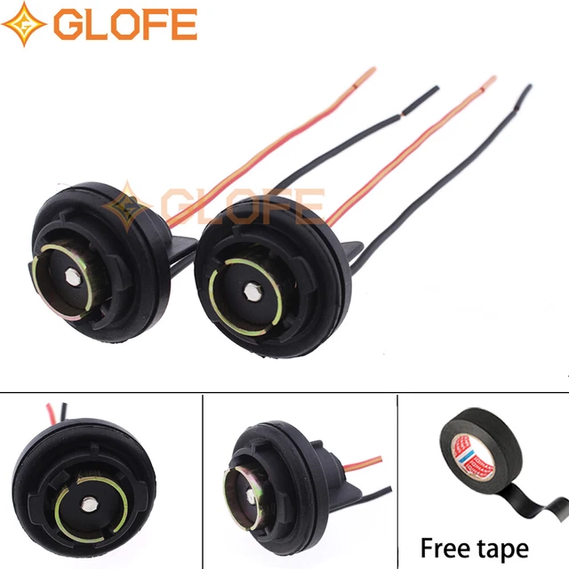 P21W 7506 1156 Turn Signal Light Socket Wire Harness For LED /Incandescent Bulbs