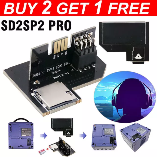 For NGC SD2SP2 PRO GameCube Console Adapter SDLoad SDL Micro SD/TF Card Reade AU