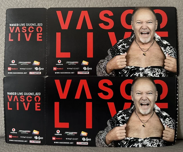 Due 2 Biglietti Biglietto Vasco Rossi PALERMO Prato GOLD 23/06/2023 Live KOM